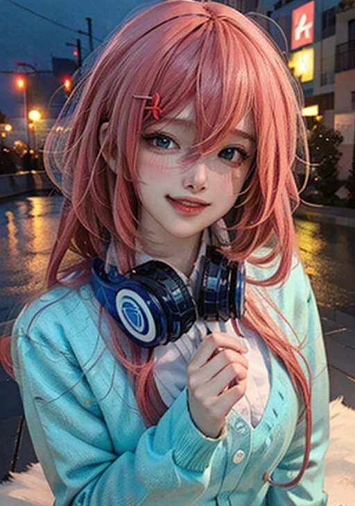 (8k,RAWphoto,bestquality,masterpiece:1.3),(realistic,photo-realistic:1.37),posing,Tokyostreet,nightcityscape,night,cyberpunkcity,softlight,1girl,extremelybeautifulface,bust,putdownhands,Randomhairstyle,bluehair,Randomexpression,smalleyes,,lowerabdomen,.bareshoulders,longhair,bestquality,(hairornament:1.35),smile, masterpiece, best quality, official art, extremely detailed
CG unity 8k wallpaper, highly detailed, illustration <lora:中野三玖 from 《五等分的花嫁》Nakano Miku in The Quintessential Quintuplets _ Realistic LORA_v1.0:1>