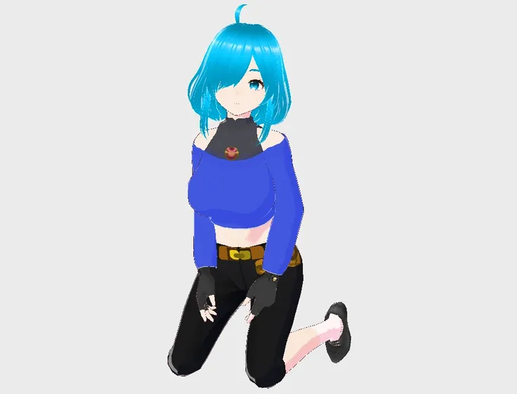 a girl sitting
