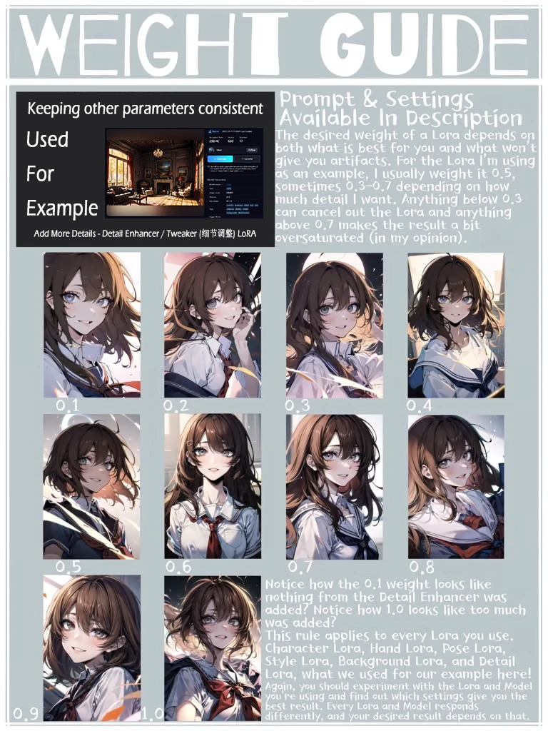 Lora Weight Guide
