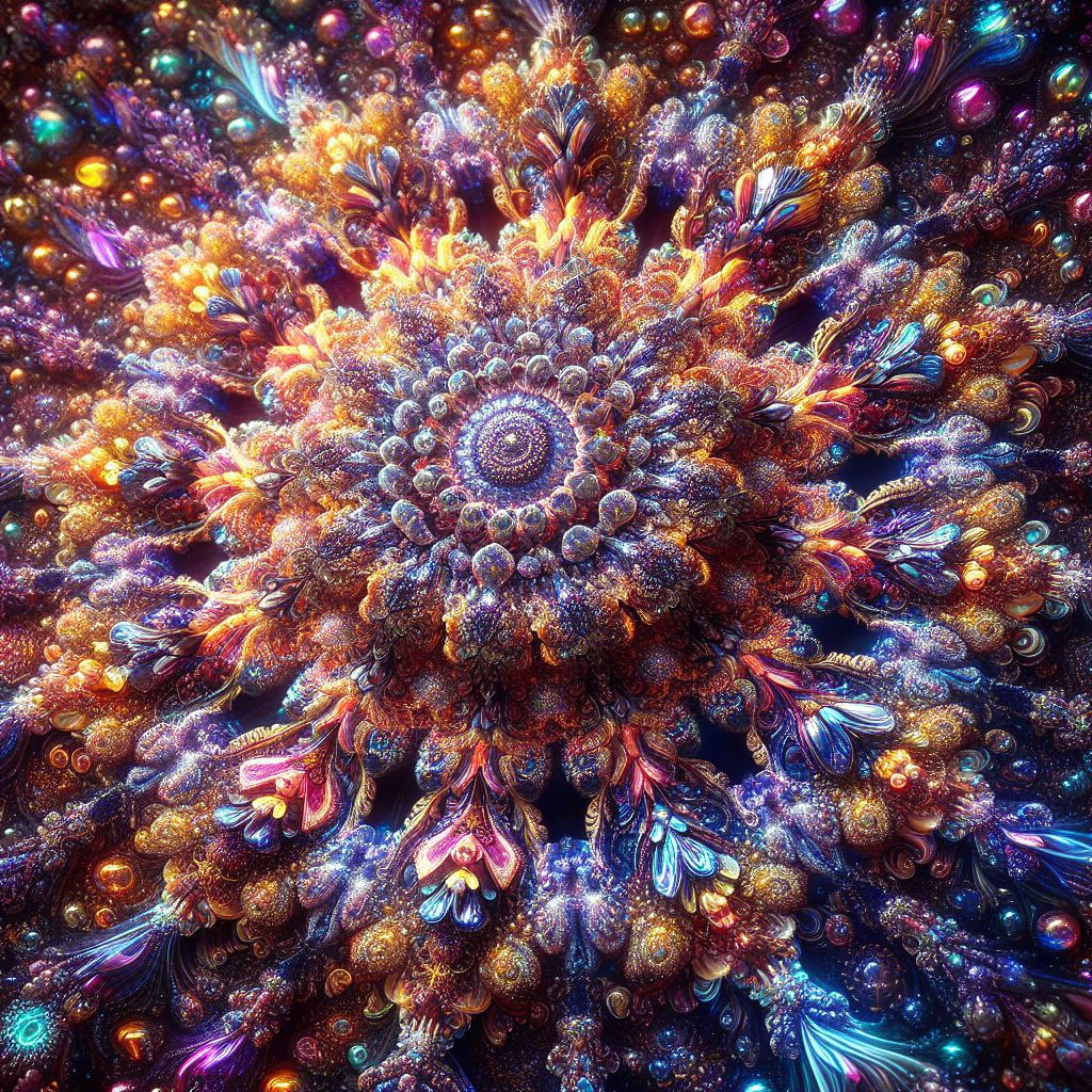 mesmerizingly vivid and intricate digital painting
