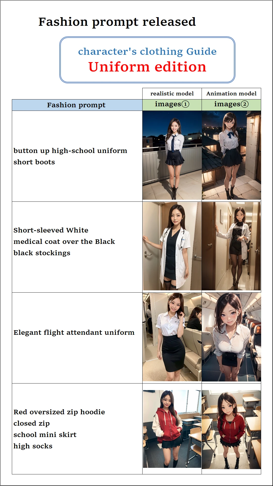 character's clothing Guide