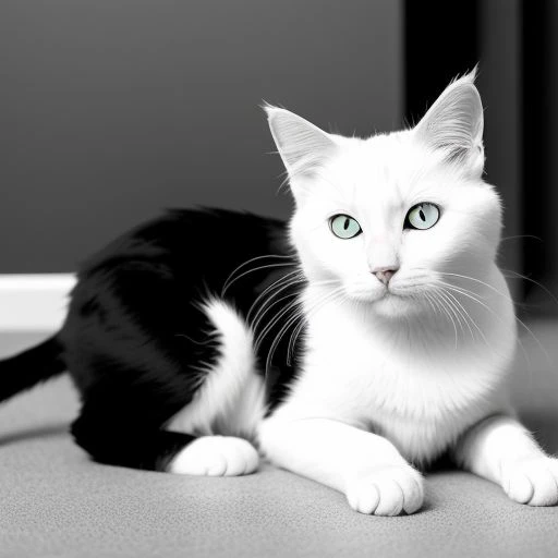 A black and white cat