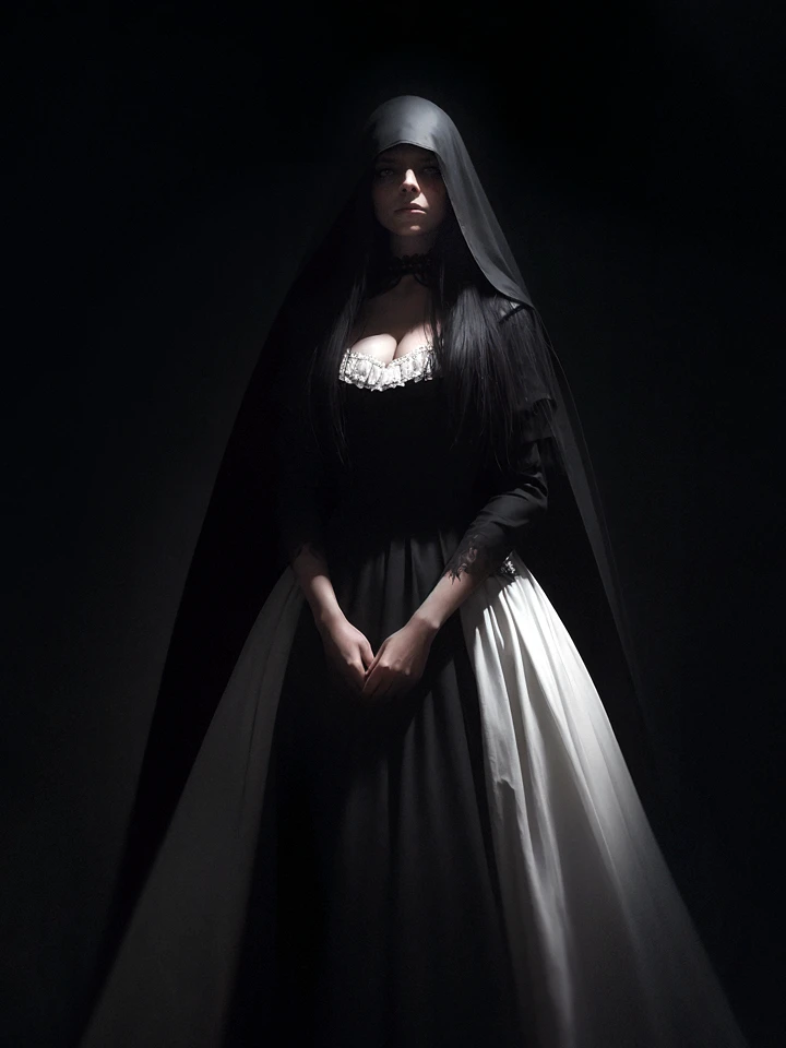 Dark portrait of terror