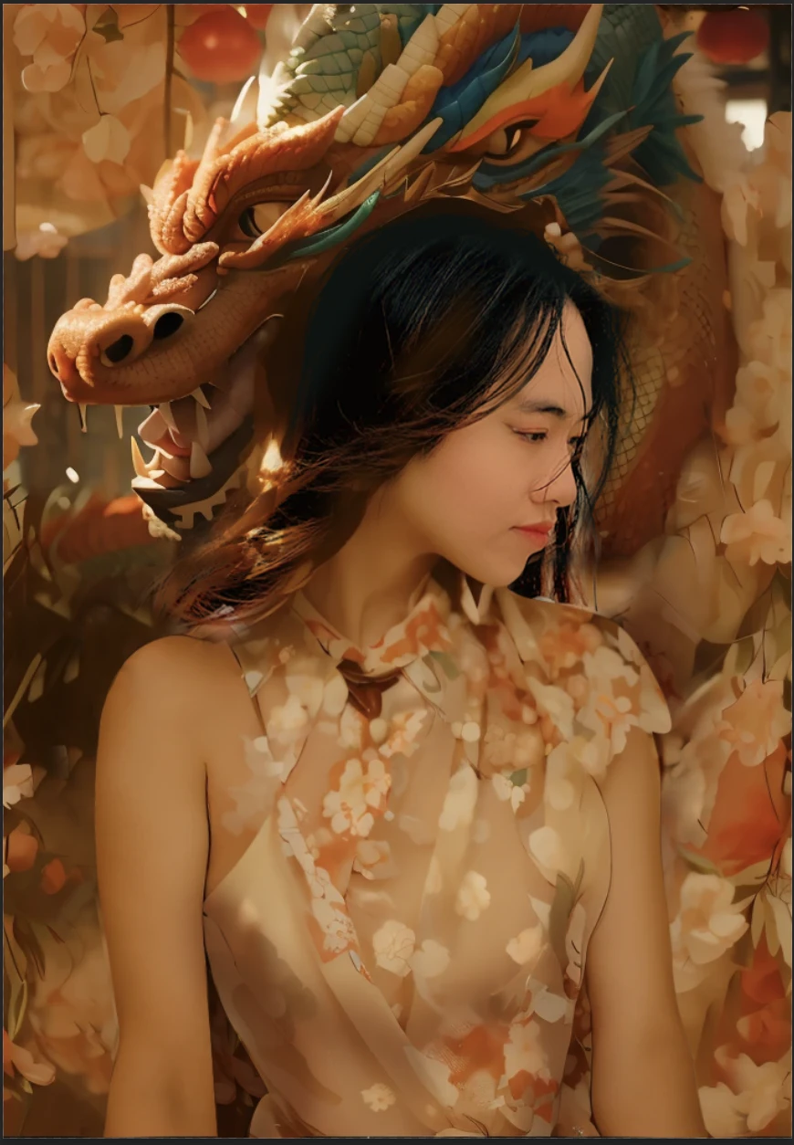 girl and dragon 