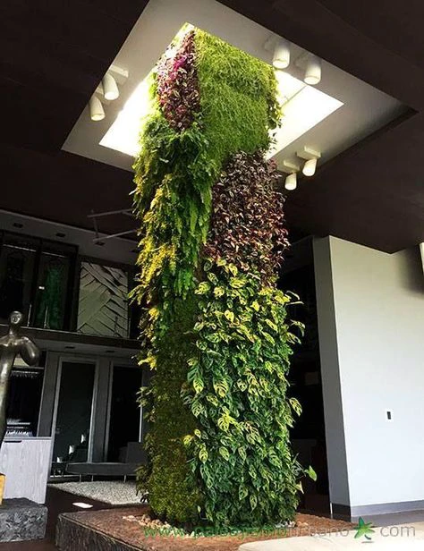 Creation of a three-dimensional green transitional space.