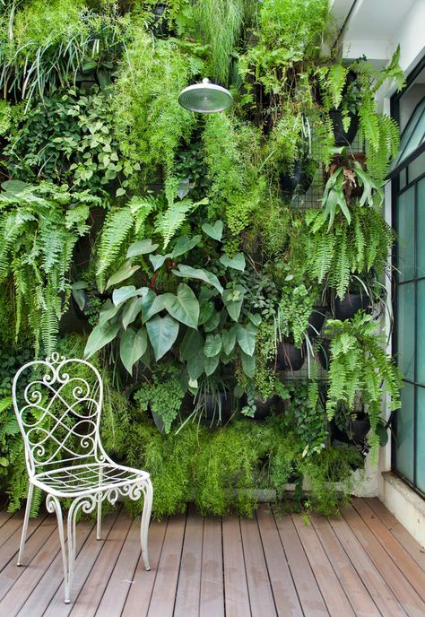 Creation of a three-dimensional green transitional space.