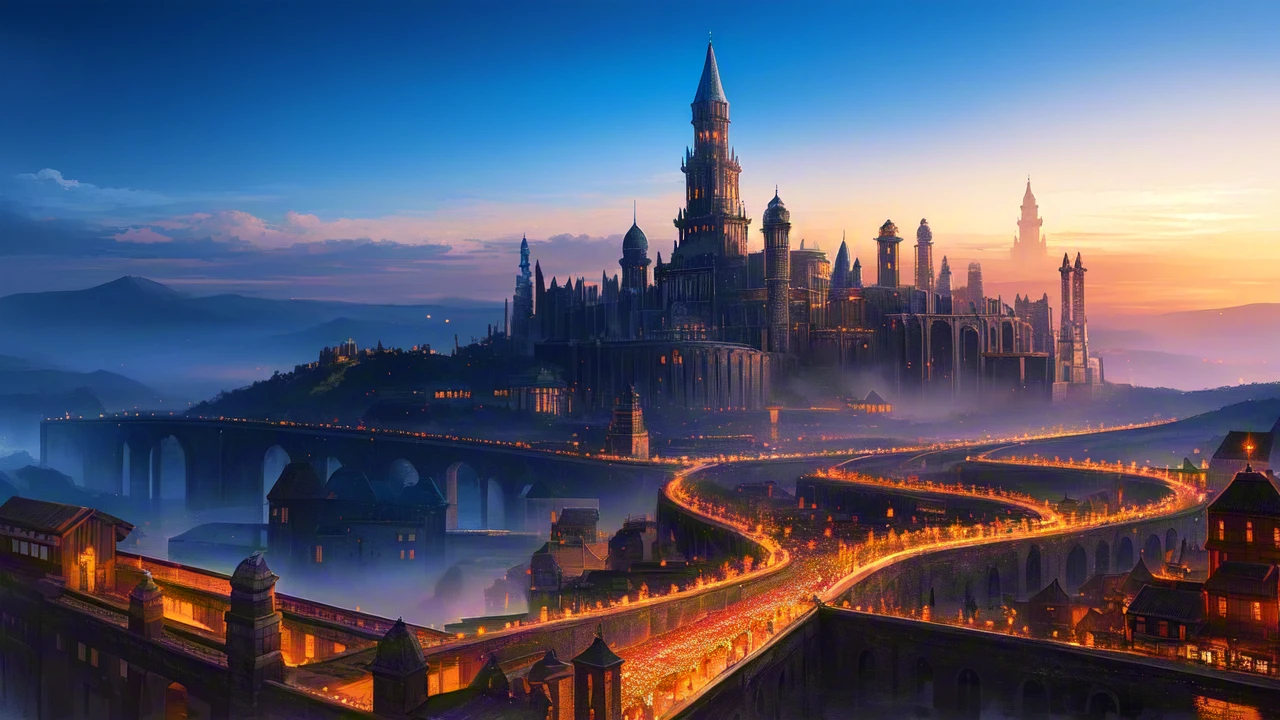 Ancient City at Sunset/日落下的古城/夕日の古都