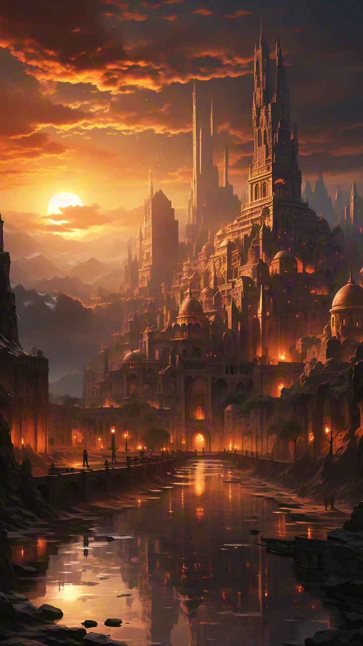 Ancient City at Sunset/日落下的古城/夕日の古都