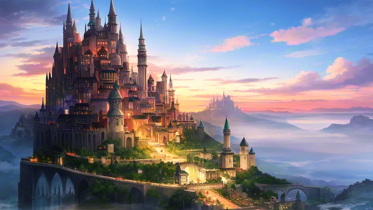 Ancient City at Sunset/日落下的古城/夕日の古都