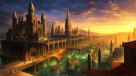 Ancient City at Sunset/日落下的古城/夕日の古都