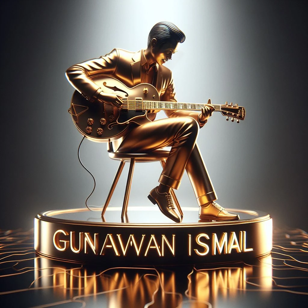 Playing guitar