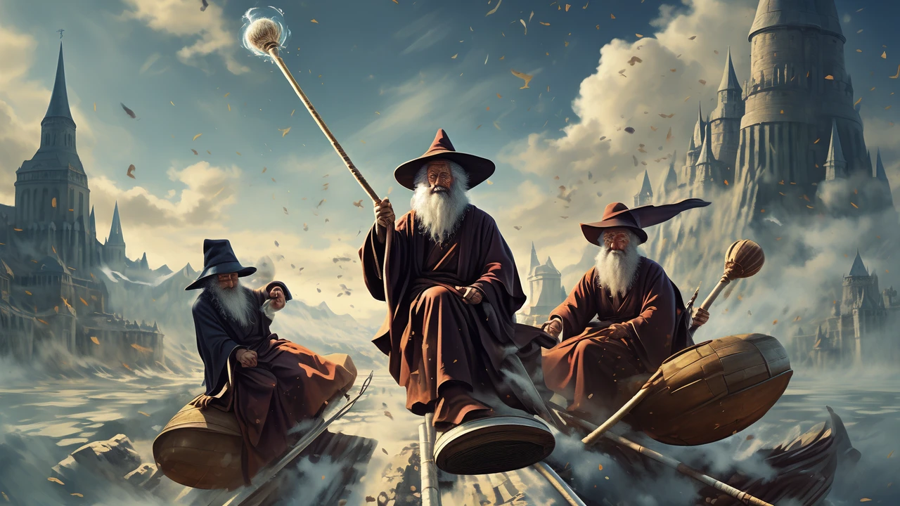 Flying Broomstick Race/飞行扫帚比赛/飛行ほうきの競争