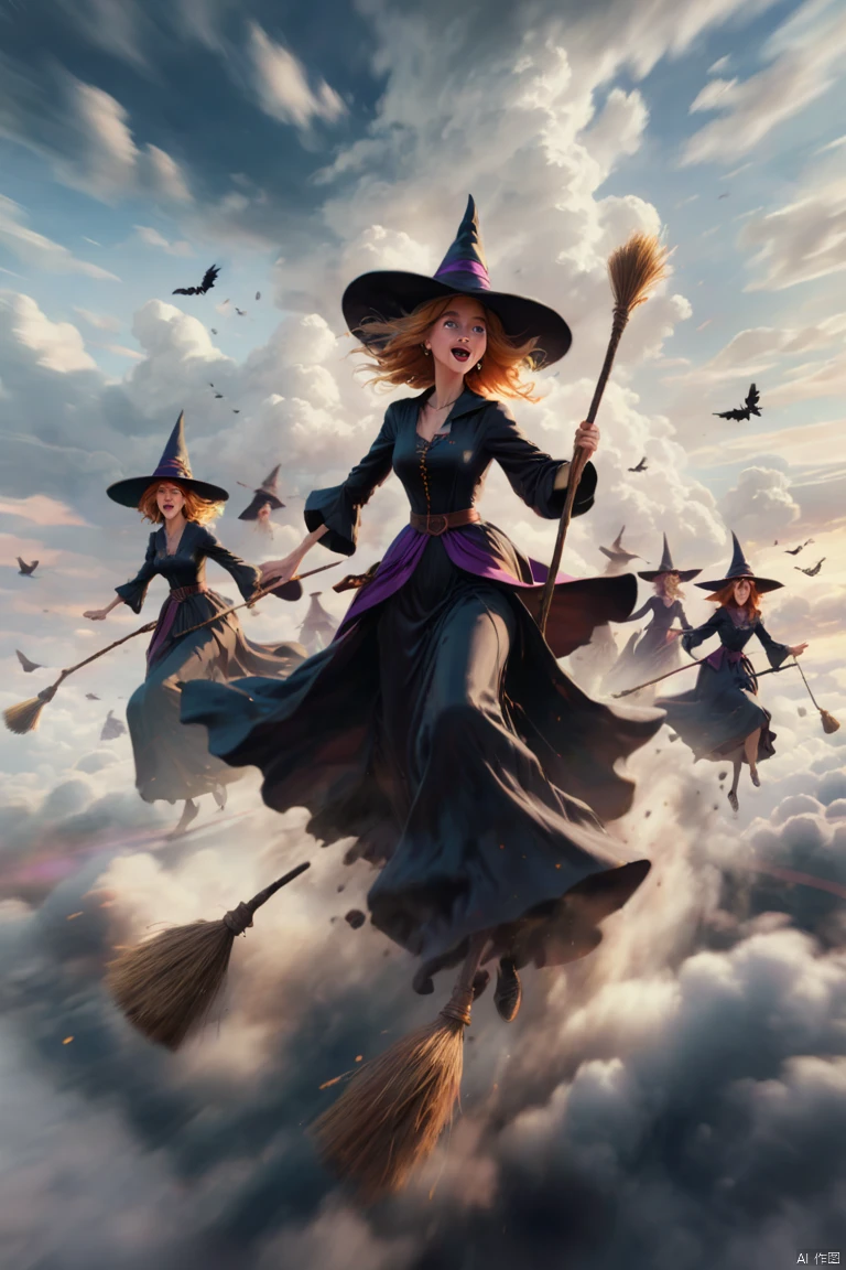 Flying Broomstick Race/飞行扫帚比赛/飛行ほうきの競争
