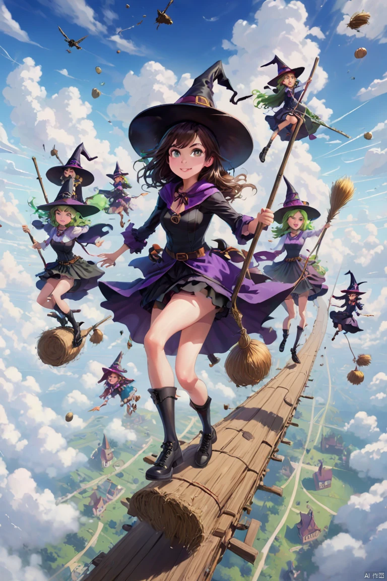 Flying Broomstick Race/飞行扫帚比赛/飛行ほうきの競争