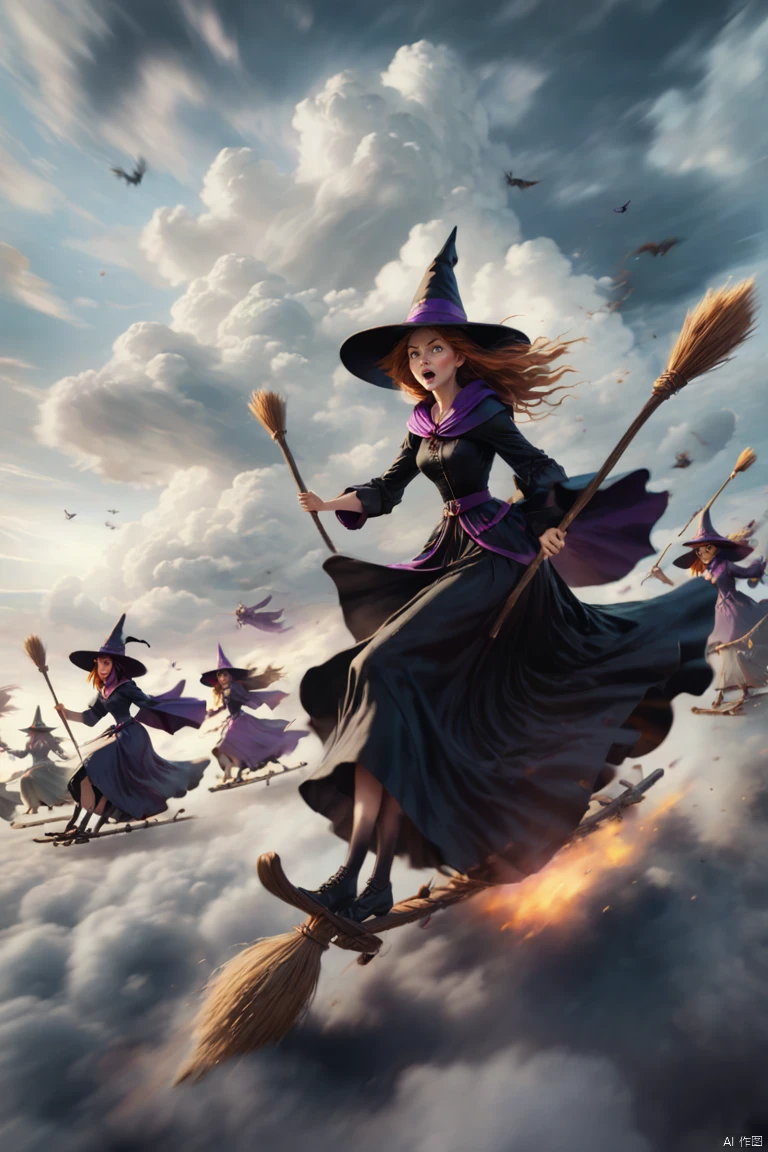 Flying Broomstick Race/飞行扫帚比赛/飛行ほうきの競争