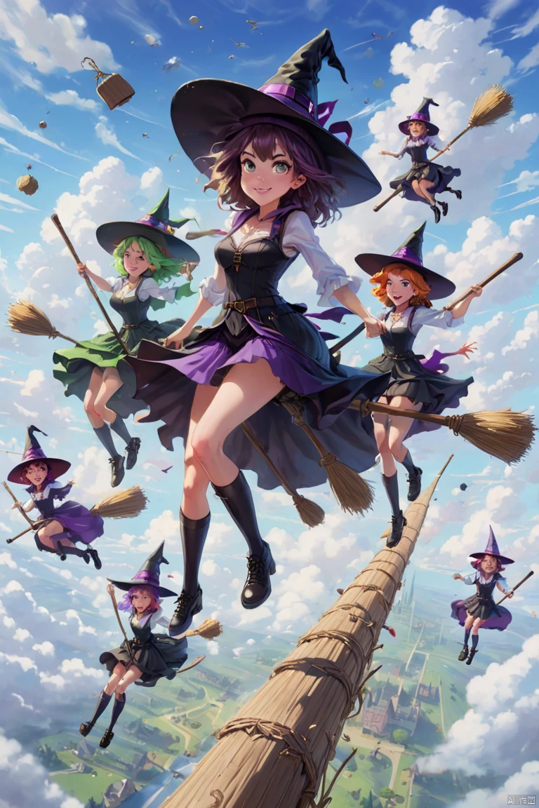 Flying Broomstick Race/飞行扫帚比赛/飛行ほうきの競争