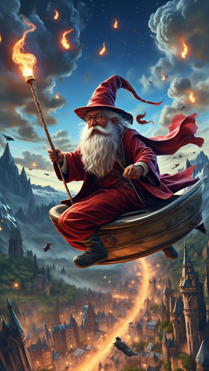 Flying Broomstick Race/飞行扫帚比赛/飛行ほうきの競争