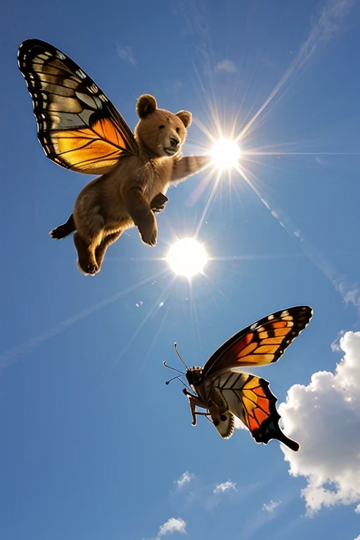 borboleta urso voando