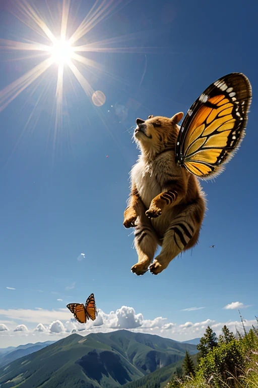 borboleta urso voando