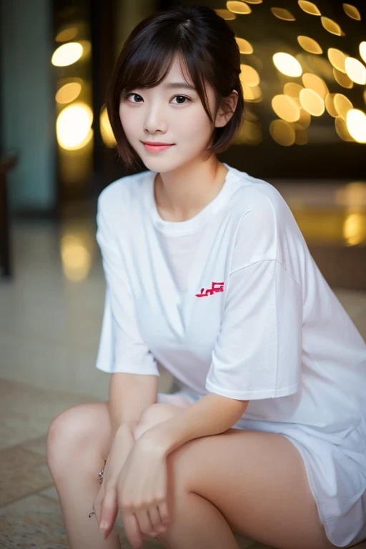 白いTシャツの彼女