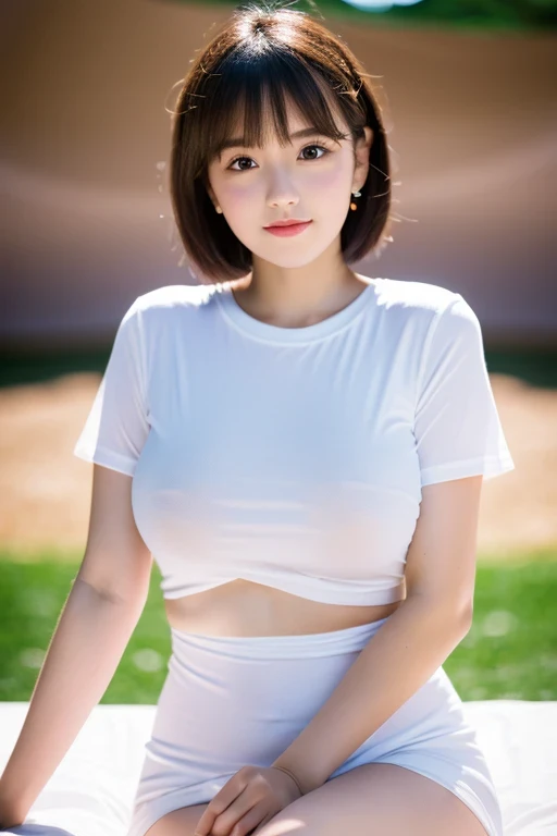 白いTシャツの彼女