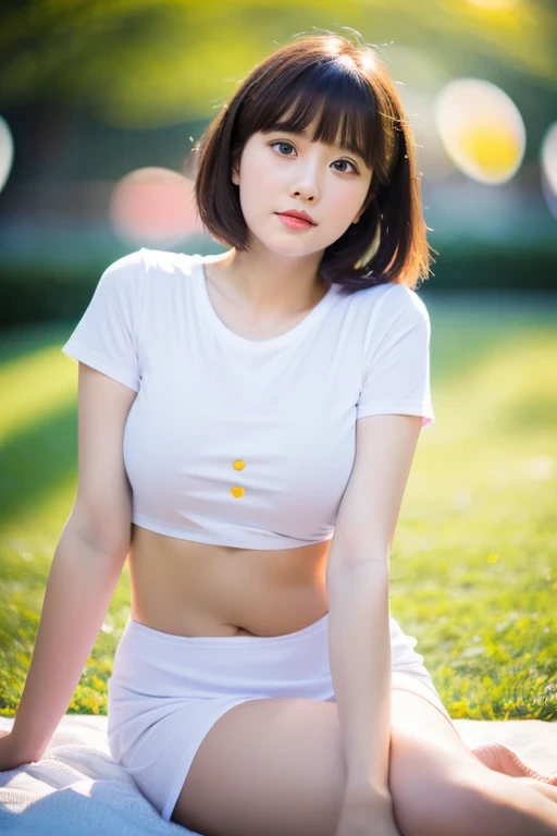 白いTシャツの彼女