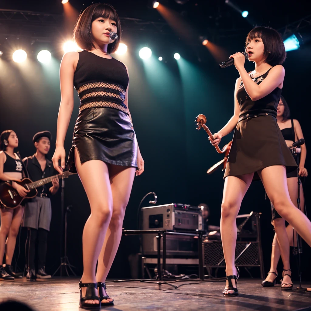 singing on stage