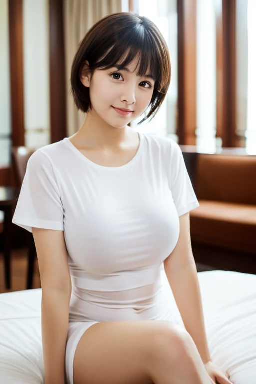 白いTシャツの彼女
