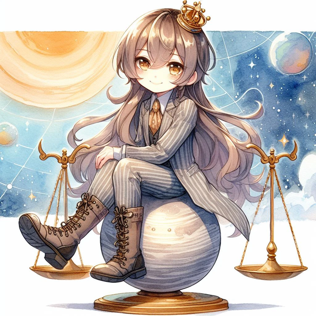惑星に乗った皇子、日本のアニメ、水彩イラスト
