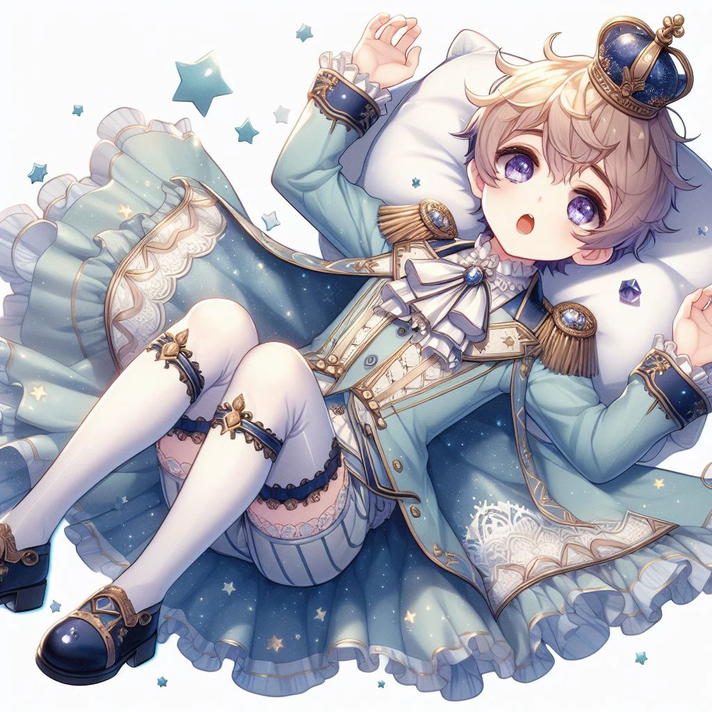 惑星に乗った皇子、日本のアニメ、水彩イラスト