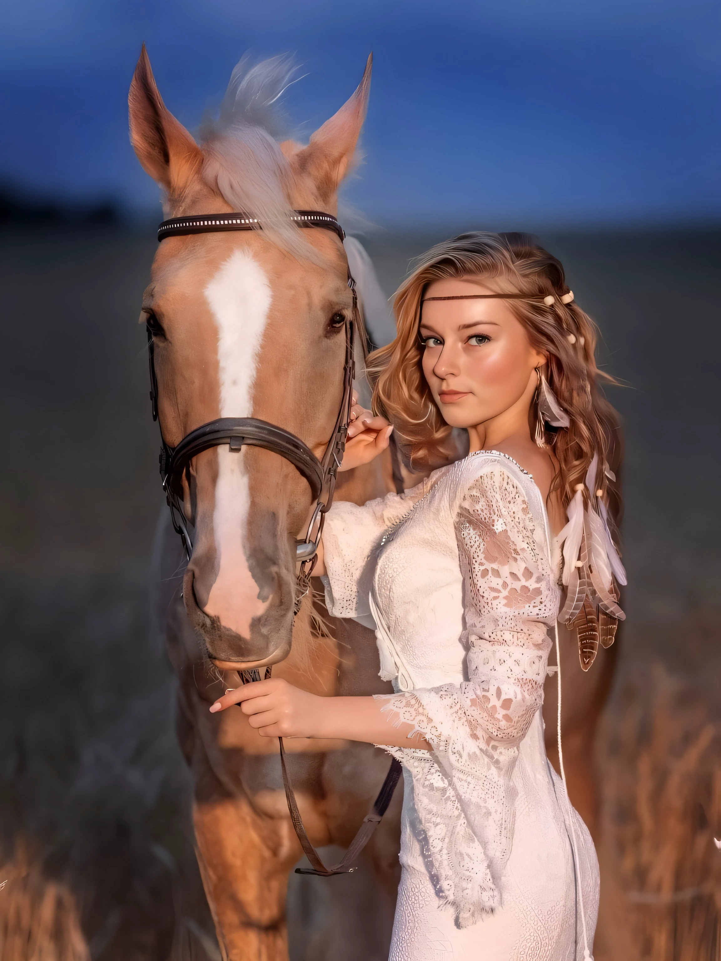 Girl with a horse