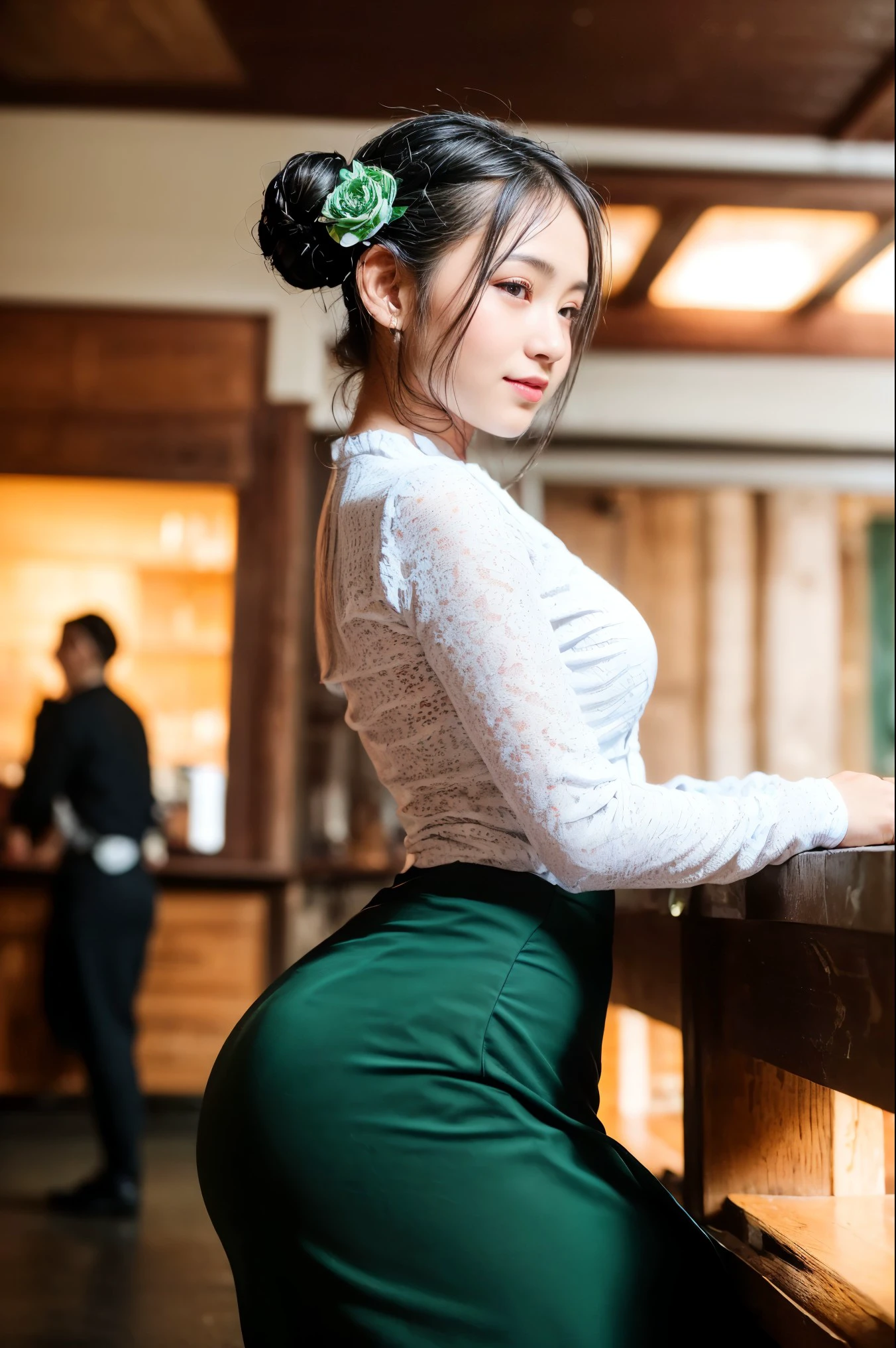 Myanmar Girls wearing Myanmar outfit