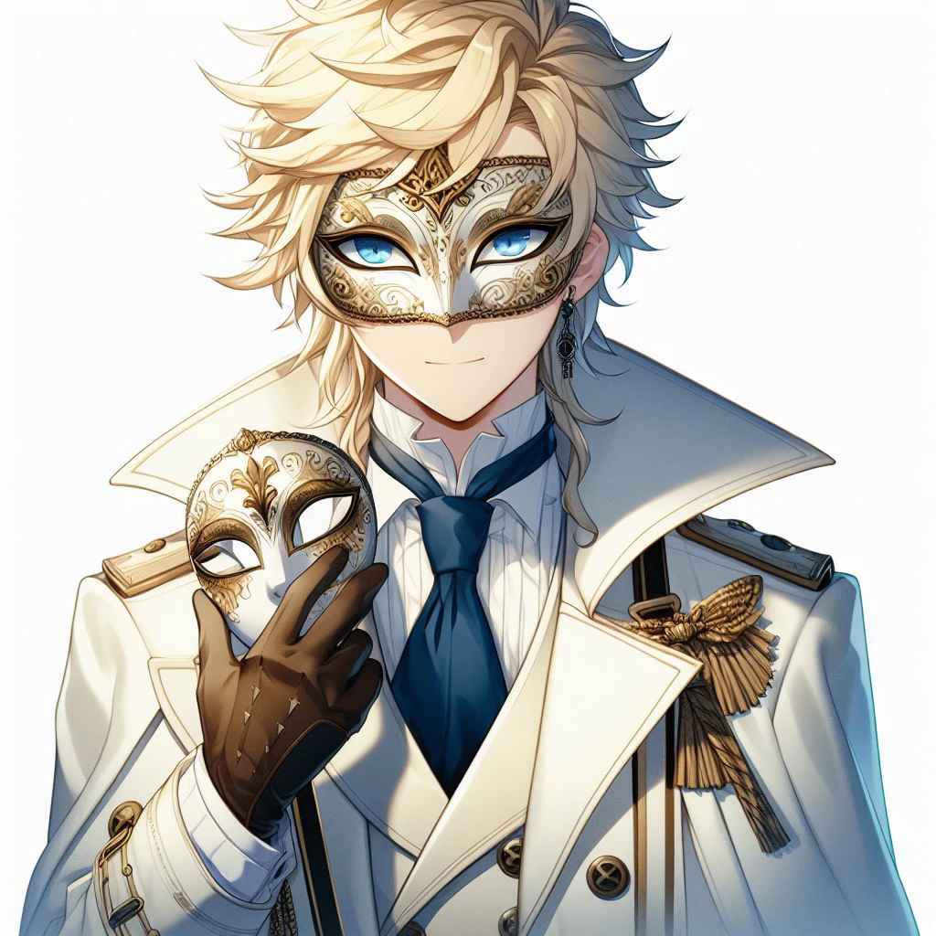 Blonde-spiked hair boy, 