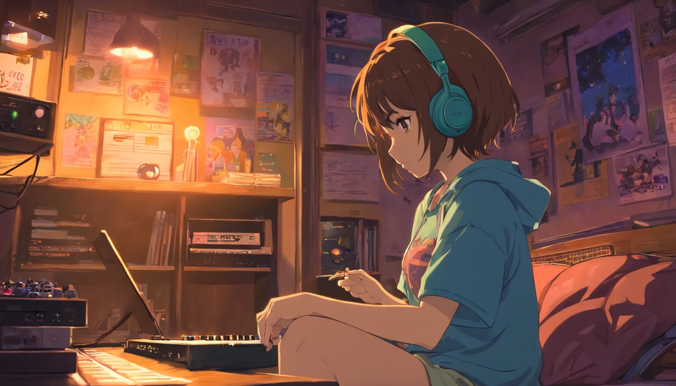Anime Garotinha Estudando 