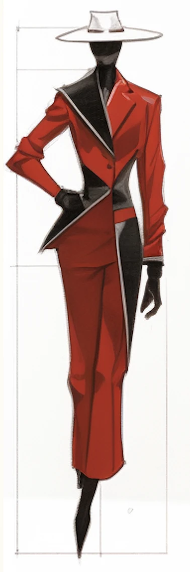 Moda in red white and black