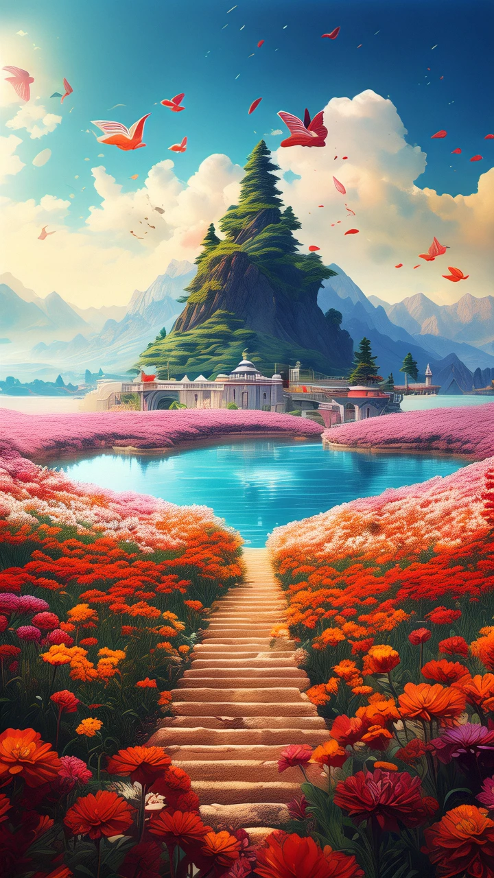 sea of flowers/花海/花の海