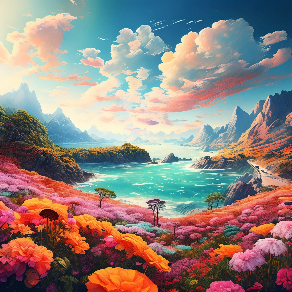 sea of flowers/花海/花の海