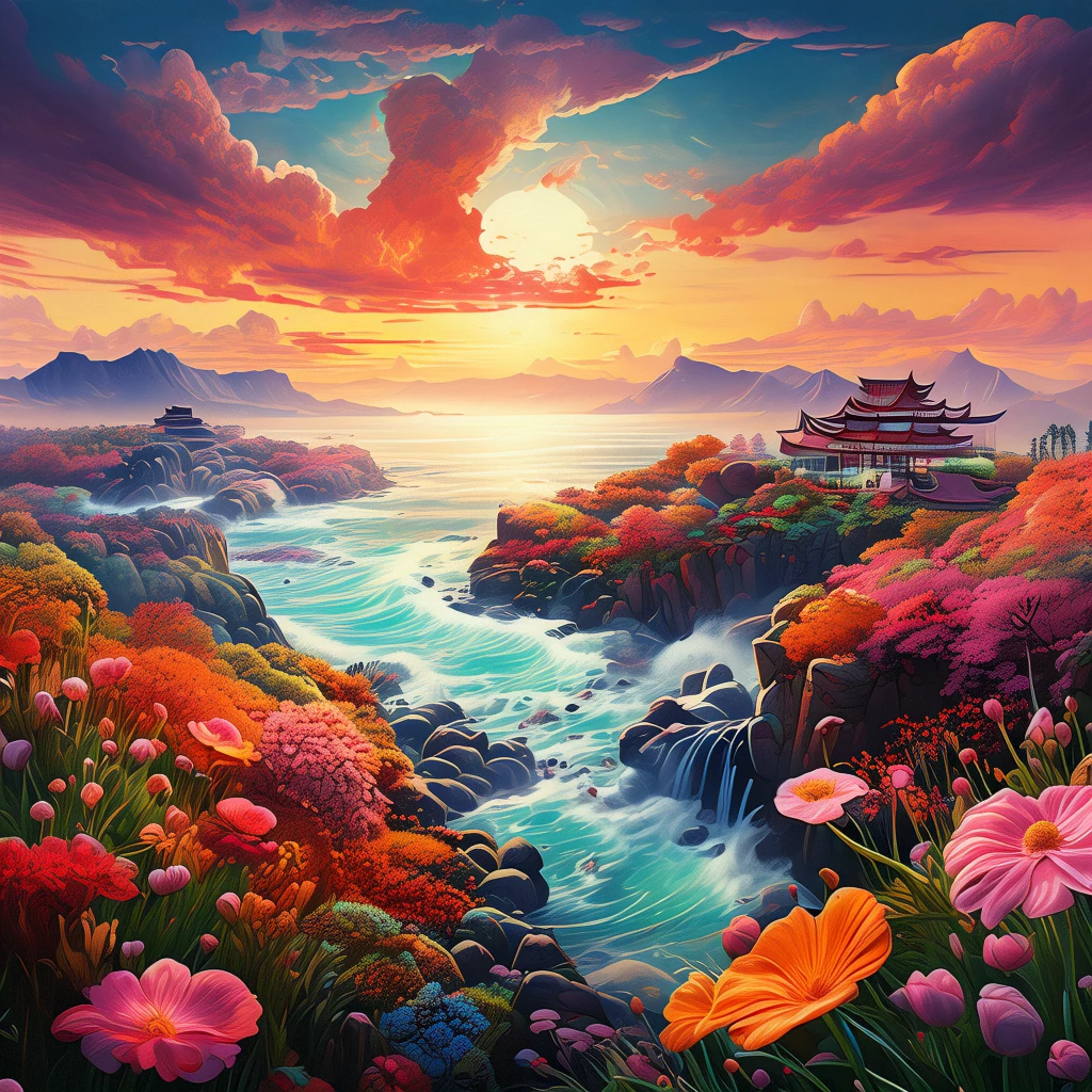 sea of flowers/花海/花の海
