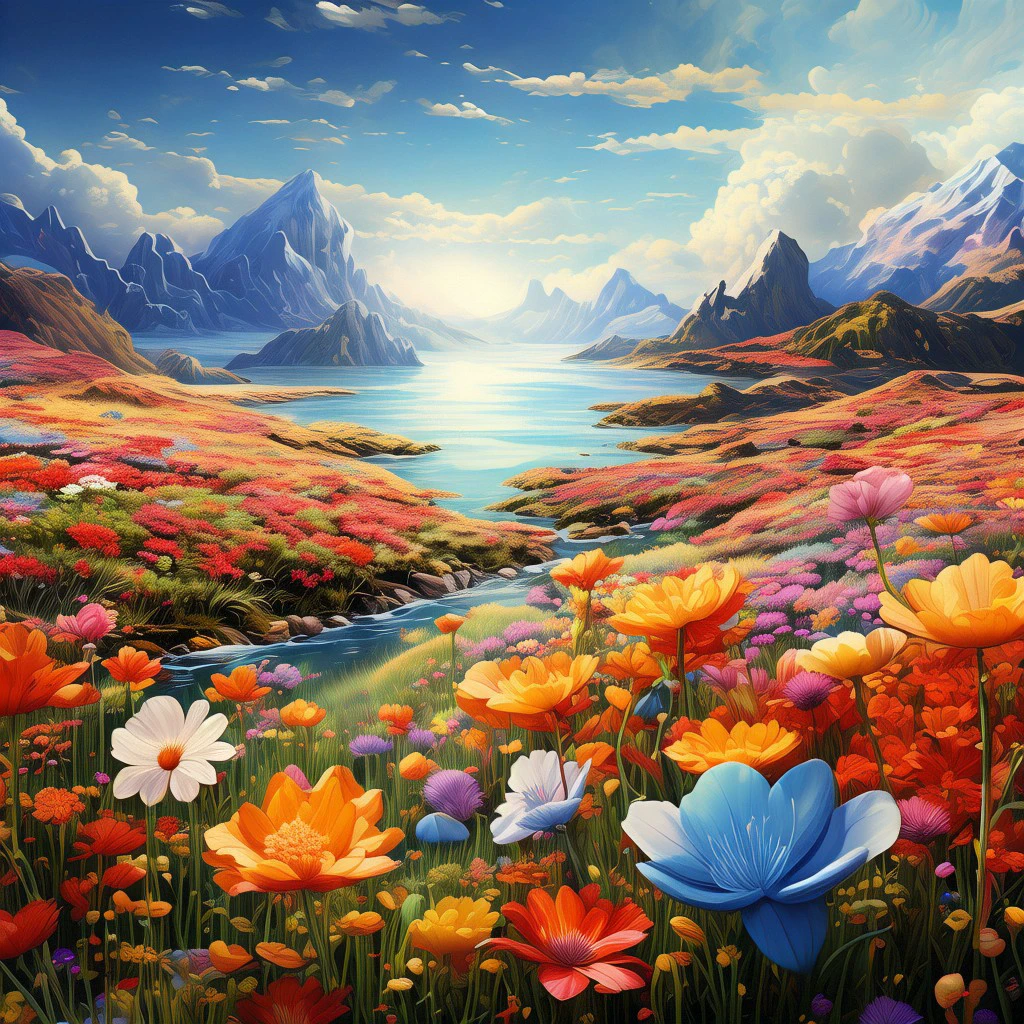 sea of flowers/花海/花の海