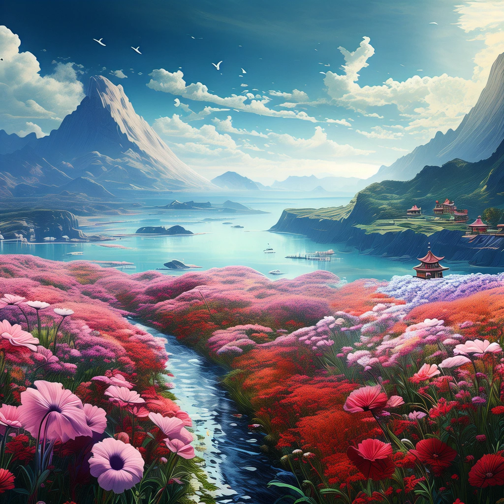 sea of flowers/花海/花の海