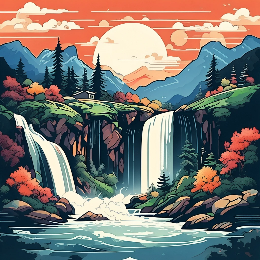 Waterfall/瀑布/滝