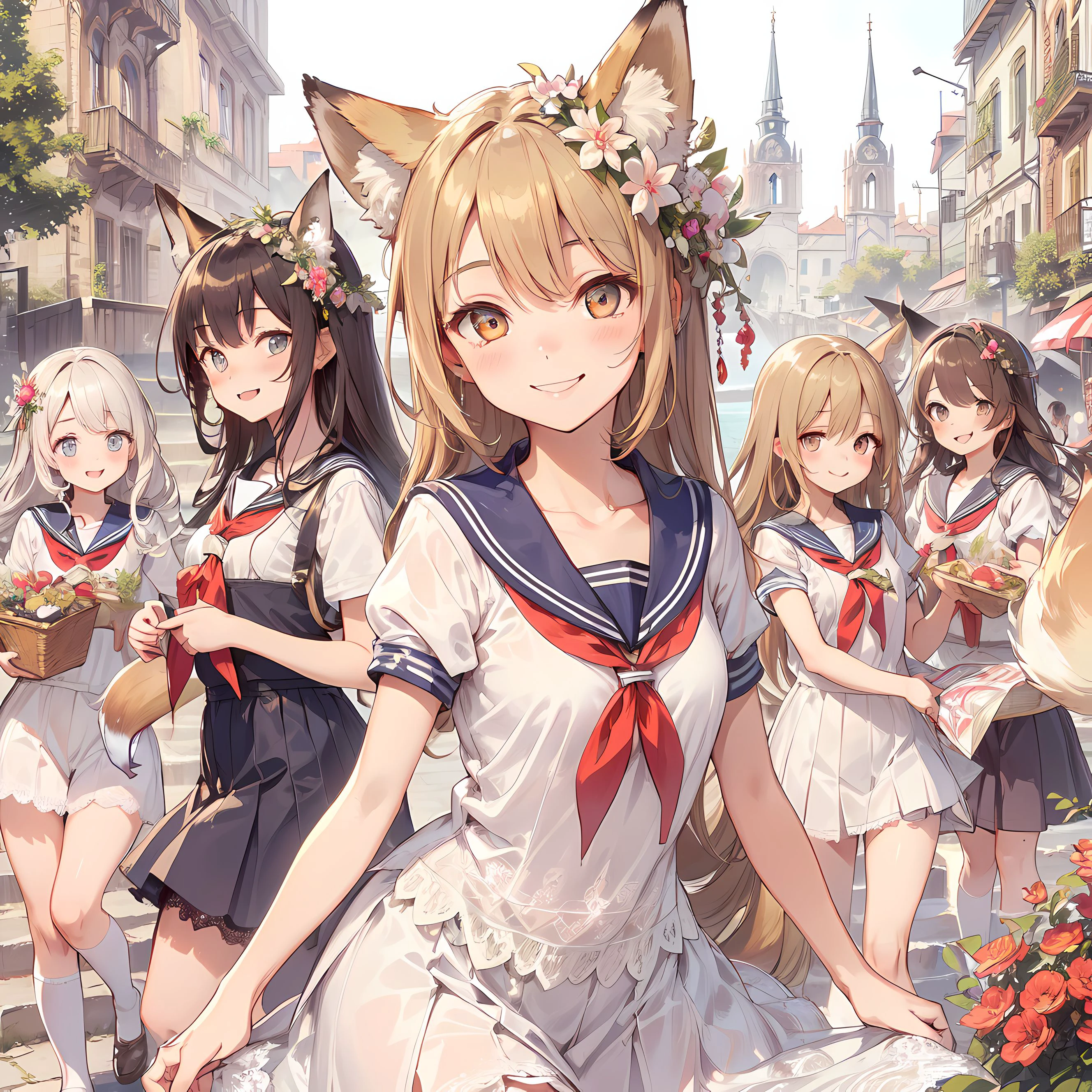 古都と狐少女