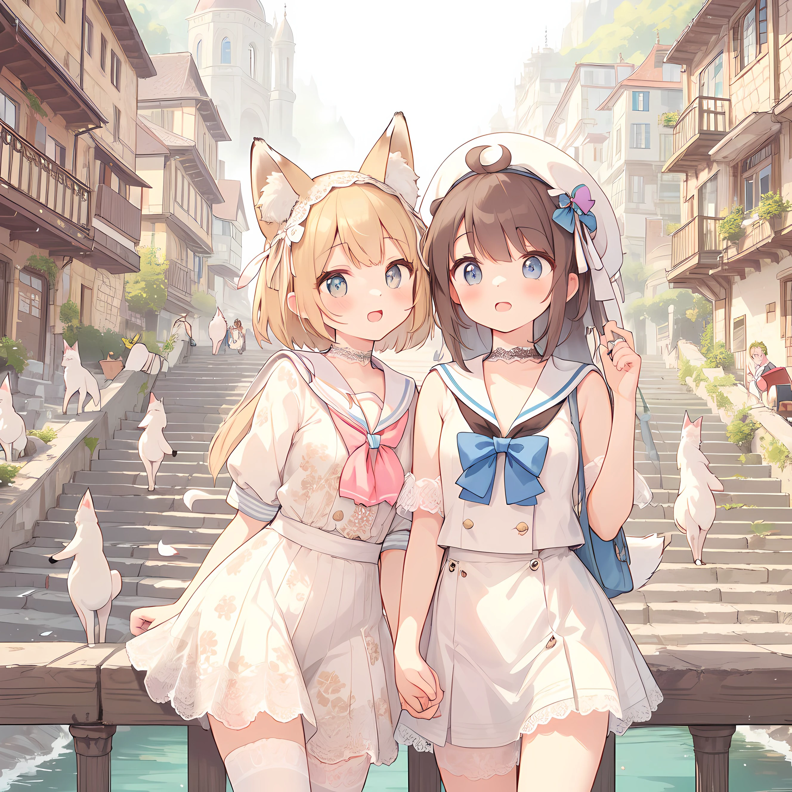 古都と狐少女