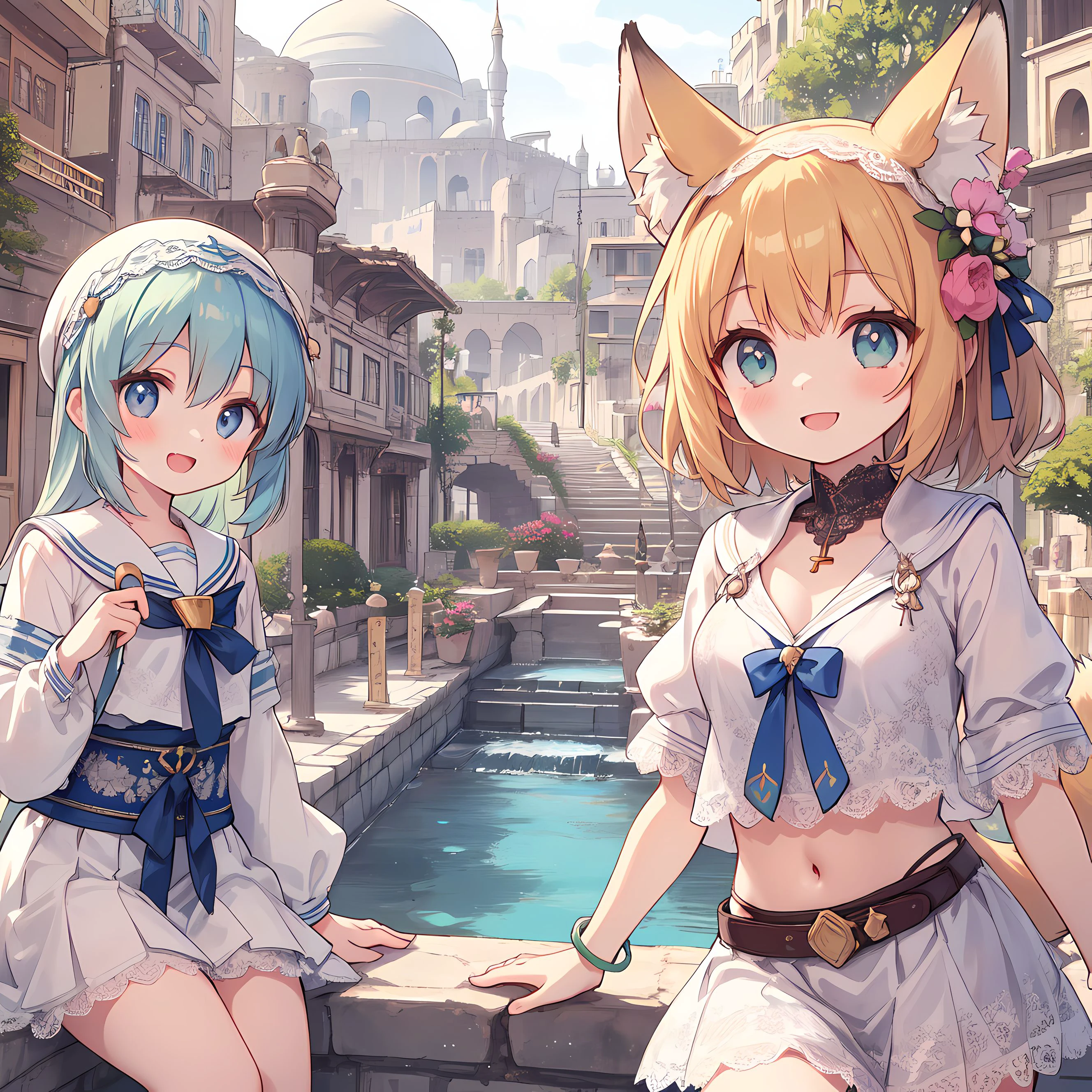古都と狐少女