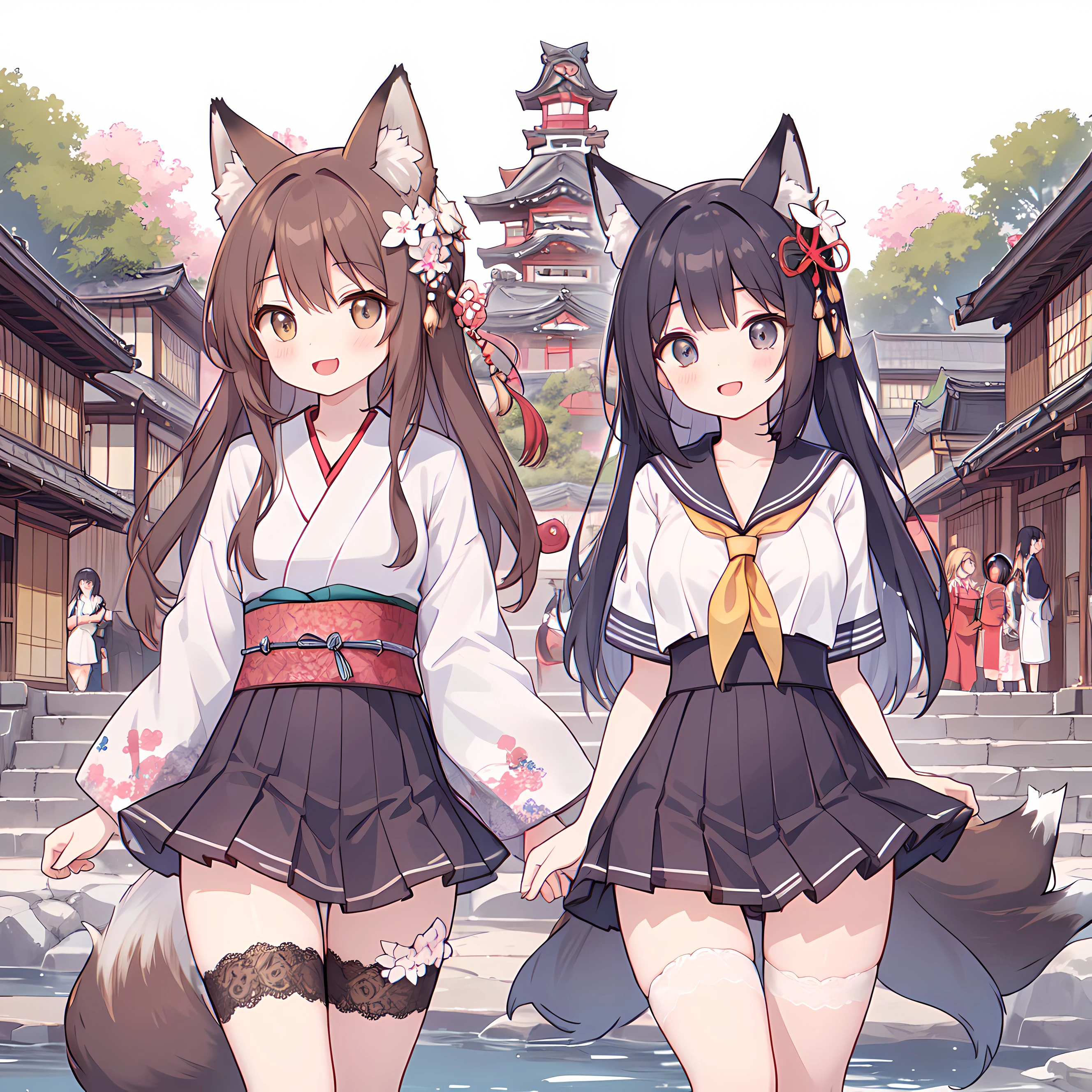 古都と狐少女