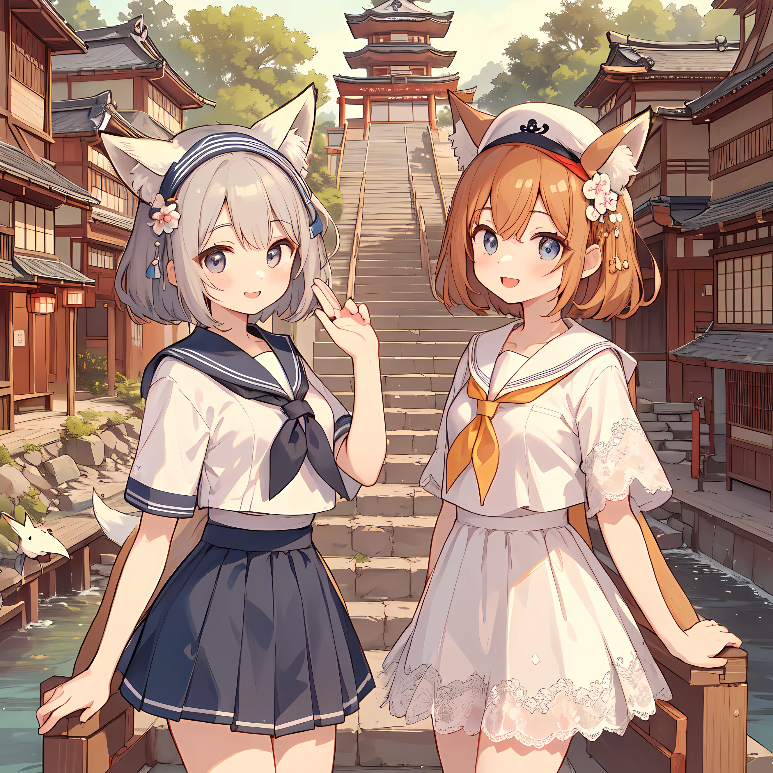 古都と狐少女