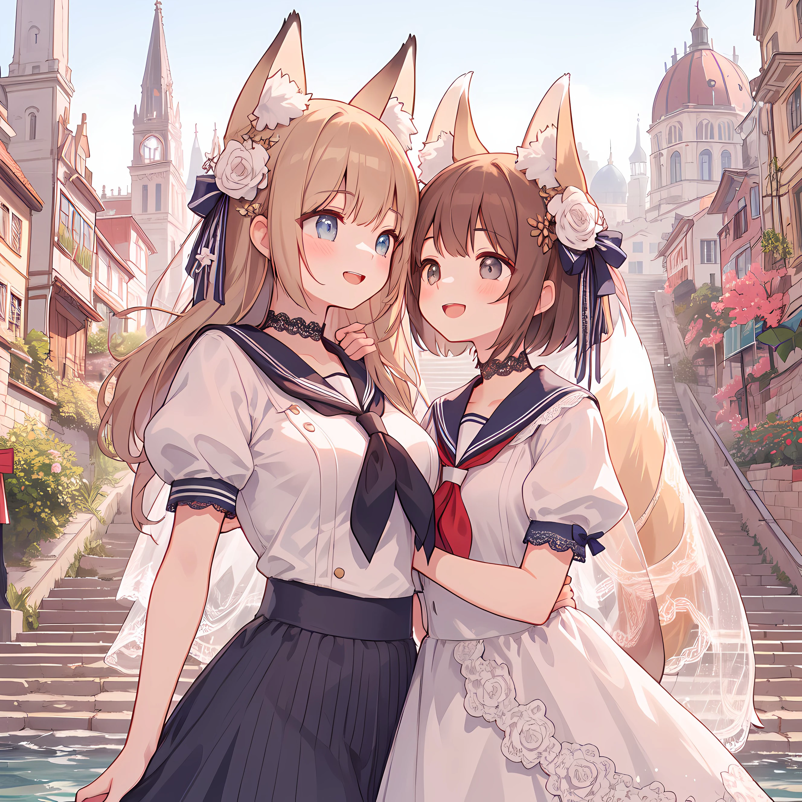 古都と狐少女