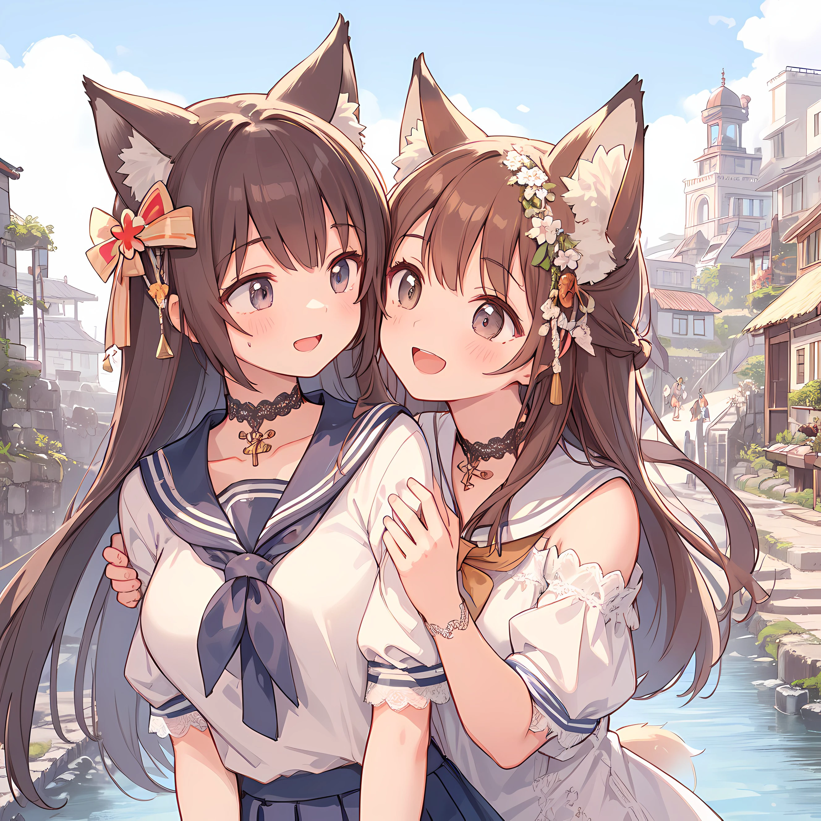 古都と狐少女