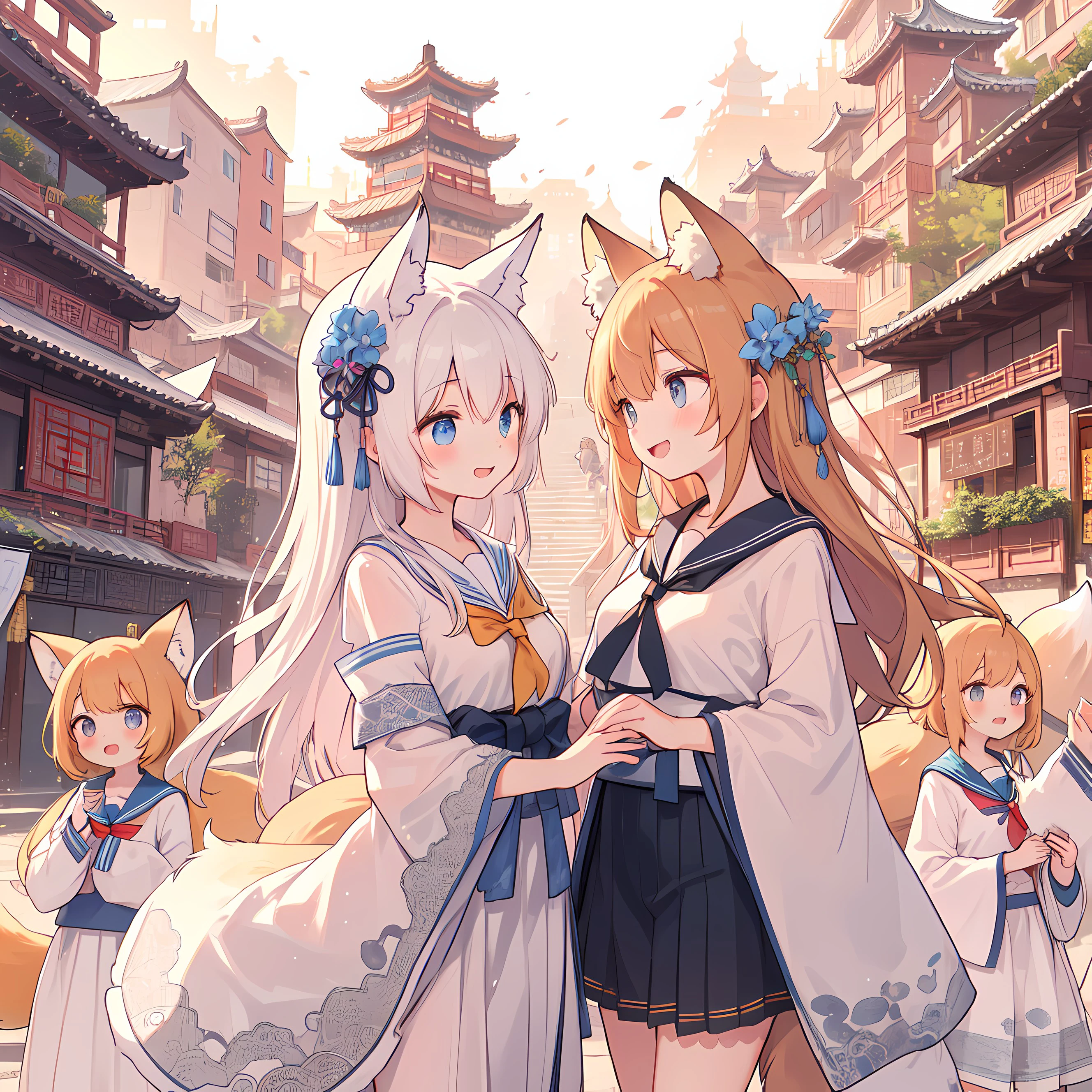 古都と狐少女