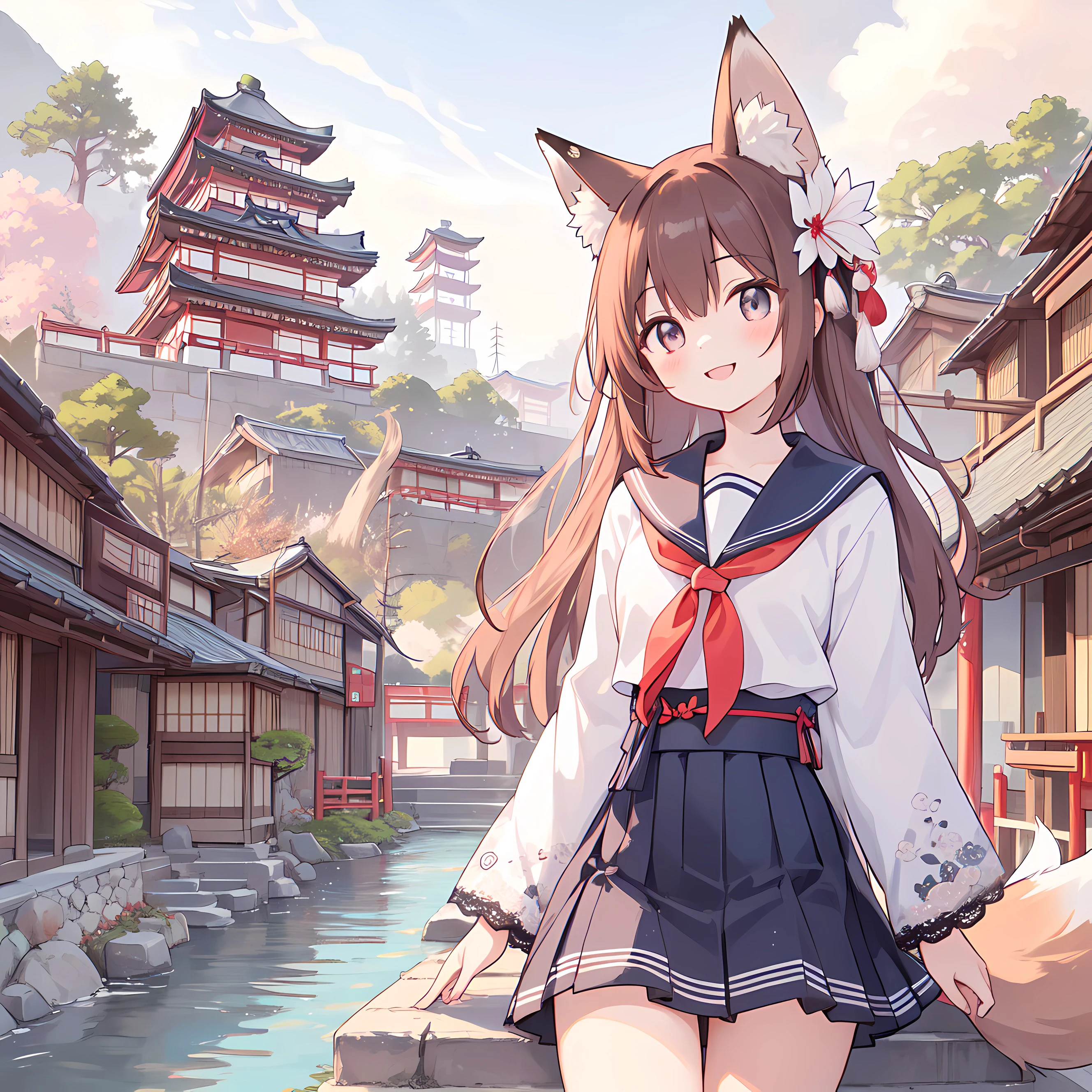 古都と狐少女